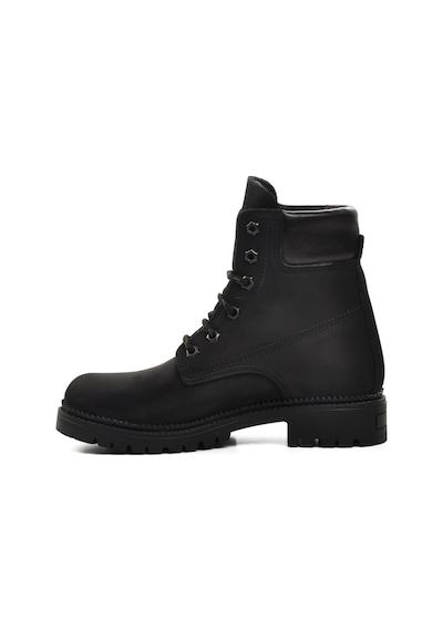 Ayakmod 90001-9 Siyah Nubuk İçi Polarlı Hakiki Deri Unisex Bot 001
