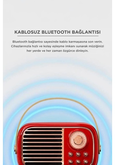 Premium Torima Bluetooth Hoparlör Nostaljik Radyo Bts-1956 Ses Ev