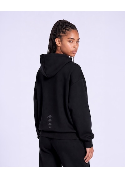 Kappa İnova Tur Kadın Siyah Oversize Hoodie
