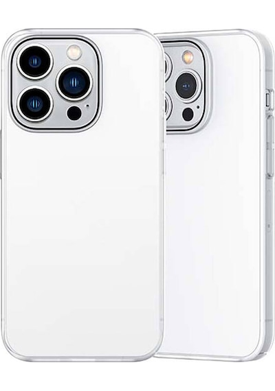 Apple Uyumlu iPhone 14 Pro Max Kılıf Ultra İnce Mat Pc Arka Yüzey Recci Elite Serisi Kapak Beyaz