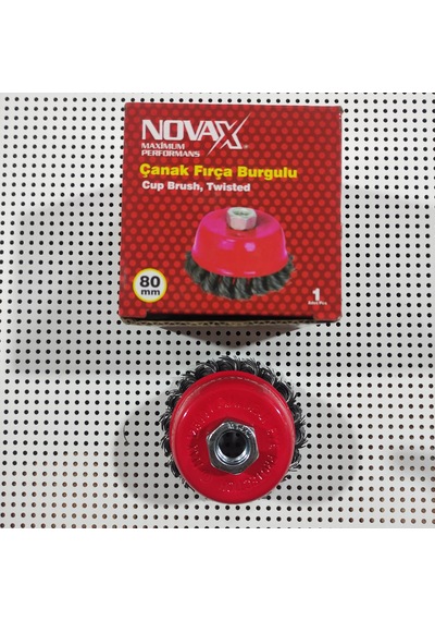 Novax Çanak Fırça Burgulu Daire Fırça 80 Mm M14 Tüv Onaylı Ce Belgeli Daire Burgu Çanak 80 Mm