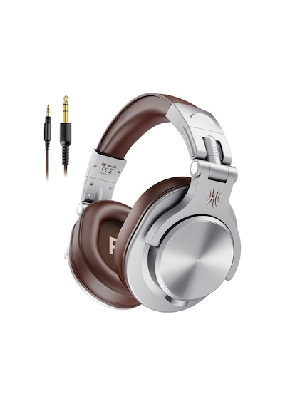 A71 Studio Hifi Kulak Üstü Kulaklık - 40khz Hi-res Audio, Çift Jak Girişli 3.5mm/6.35mm Gümüş