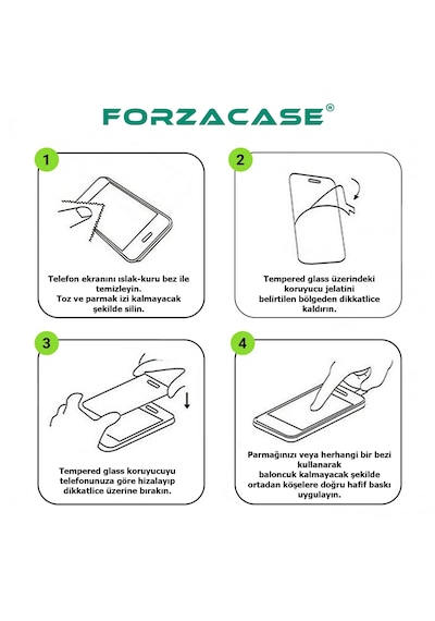 Forzacase İphone 17e İle Uyumlu Temperli Kırılmaz Cam Ekran Koruyucu - Fc002