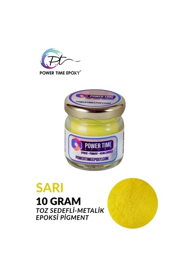 Sedefli Metalik Toz Pigment Boya / Sarı / Epoksi Için
