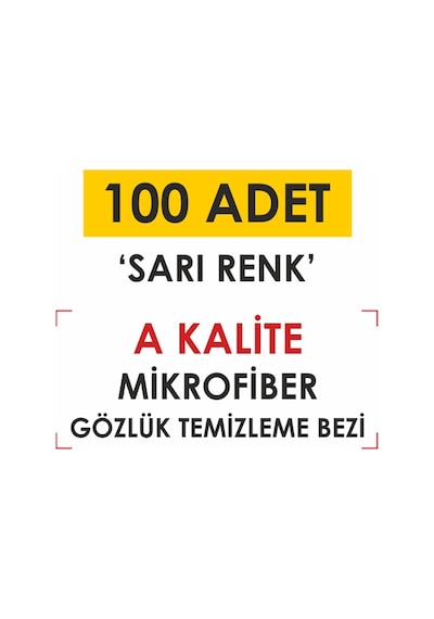 Sarı Renk 100 Adet Mikrofiber Gözlük Temizleme Bezi