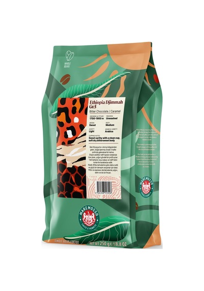 Ethiopia Djimmah Gr.5 Yöresel Filtre Kahve 250 Gr. Çekirdek Kahve