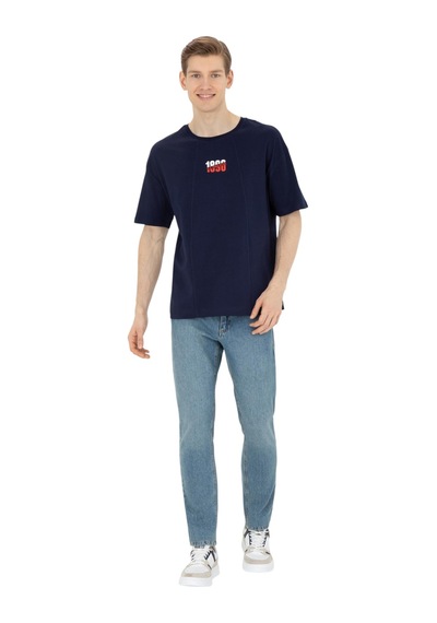 U.s. Polo Assn. Erkek Comfort Fit Bisiklet Yaka Tişört Lacivert