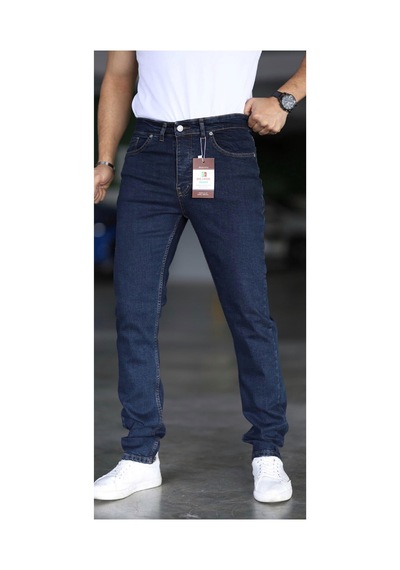 Myrab Denim Erkek Regular Kalıp Kot Pantolon Koyu Lacivert