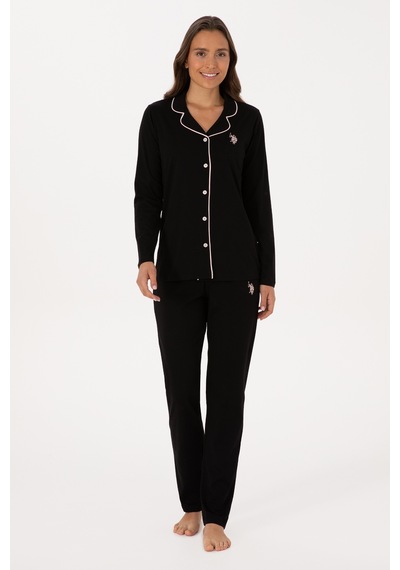 U.s. Polo Assn. Kadın Siyah Pijama Takım 50318815-vr046 Siyah