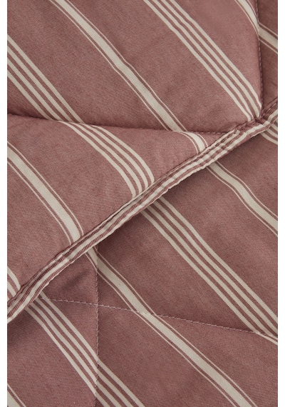 Karacahome Sarah Anderson Barlet Tek Kişilik Comfort Set Çizgili Bordo