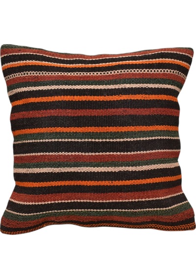 Zehra Abla Halı Yeni El Dokuma Dekoratif Kilim Kırlent Yastık Kılıfı 6470 Çok Renkli