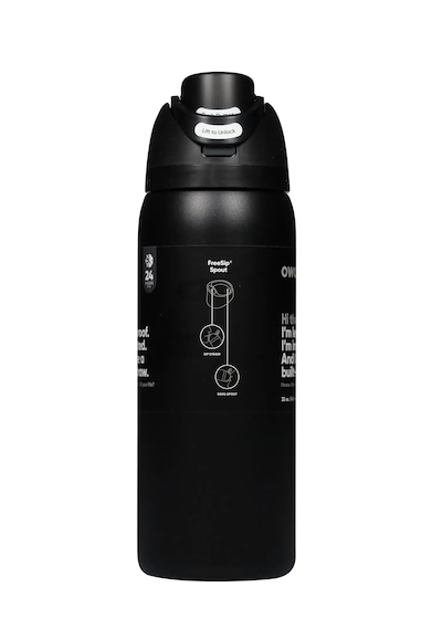 Owala 32 Oz 946 Ml Freesip Çift Katmanlı Paslanmaz Çelik Termos Kilitli Kapak Siyah
