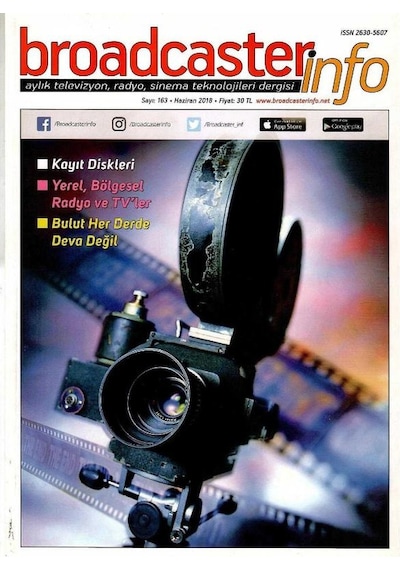 Broadcasterinfo:aylık Televizyon,radyo,sinema Teknolojileri Dergisi-kayıt Diskleri Sayı:163-haziran 2018 Retro Koleksiyon Eski Baskı