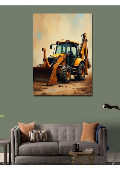Kanvas Tablo İş Makinesinin Gücü 50cmx70cm