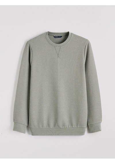 Lcwaıkıkı Classic Yeşil Bisiklet Yaka Erkek Sweatshirt