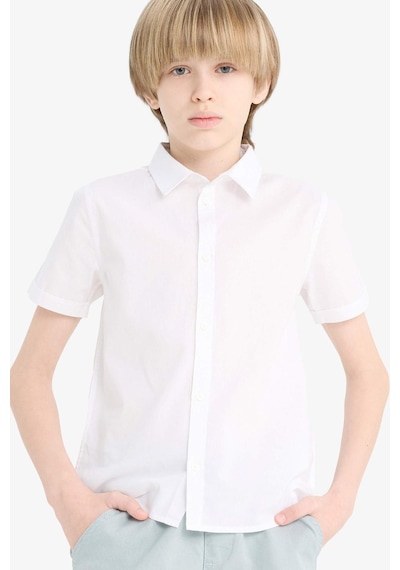 DeFacto Erkek Çocuk Polo Yaka Poplin Kısa Kollu Gömlek A4280A825AUWT83