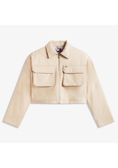 Tommy Hilfiger Cropped Workwear Kadın Bej Ceket Dw0dw22534 Bej