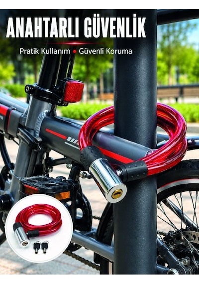15 Mm Kalın Çelik Halat İle Bisikletiniz İçin Güvenli Koruma