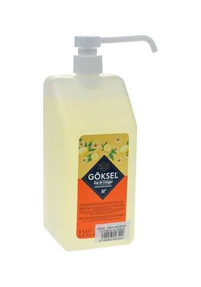 1 litre göksel limon kolonya pompalı 80 derece