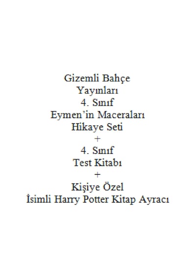 4. Sınıf Hikaye Kitabı Seti Gizemli Bahçe Yayınları Kitap Kurdu Eymen'in Maceraları + 4. Kişiye Okul Çağı Çocuk Kitapları 52447371