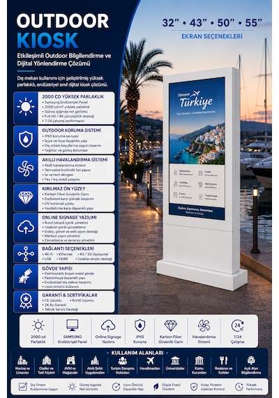 65" Outdoor Kiosk Totem