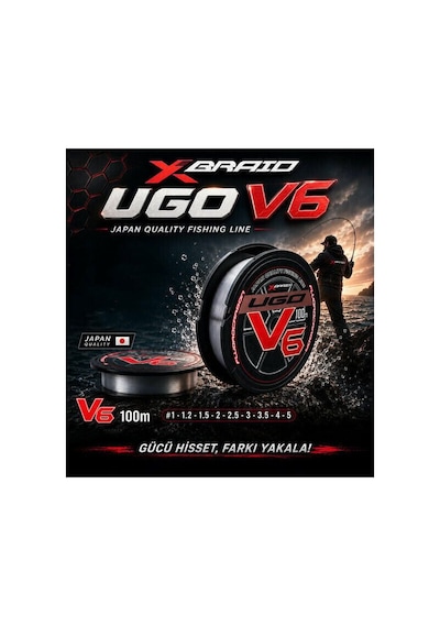 Ygk X060 F-ugo V6 Soft Fc 100m Fluorocarbon Misina 1.2 PE 0.185 MM