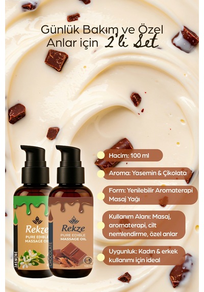 Çikolata & Yasemin Aromalı Masaj Yağı 100 Ml Aromaterapi, Nemlendirici Ve Romantik Etki - 745060868