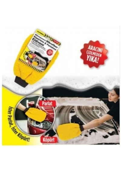 Mikrofiber Köpürtme Ve Parlatma Eldiveni Araba Temizleme Bezi Oto
