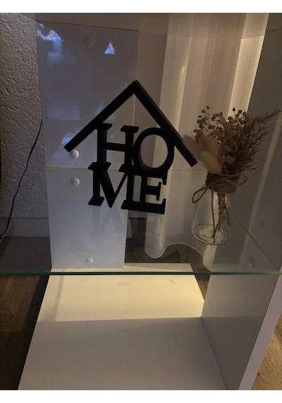 Dekoratif Home Yazılı Masaüstü Siyah Biblo Modern Ev & Ofis Dekoru Minimal Tasarım
