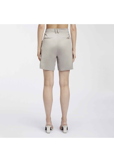 Calvin Klein Elevated Daywear Kadın Keten Karışımlı Bej Şort Calvin Klein Elevated Daywear Kadın Keten Karışımlı Bej Şort