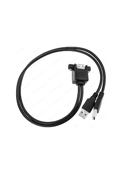 Erkek-Dişi Çift USB 2.0 Tip A Panel Montajlı Uzatma Kablosu