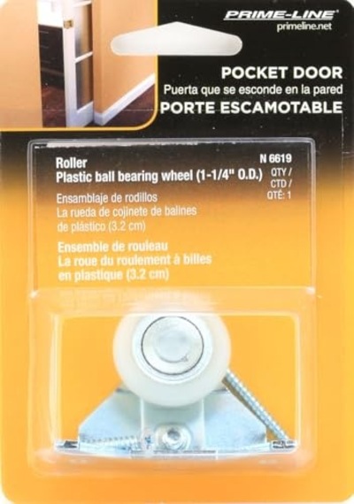 Ürünleri N 6619 Pocket Kapı Roller Montaj, 1 1/4, Plastik, Dış Bükey, Çelik Bilya Yatağı Standart