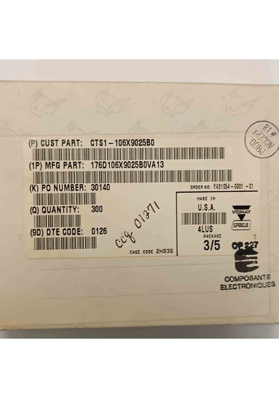 176d106x9025b0va13 10mf 25v Axıyel Tantal Vıshay Tantal Kondansatör 22 Adet