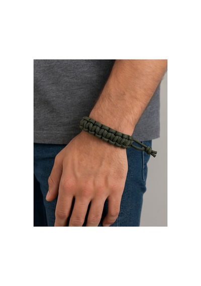 Taktik 2'li Paracord Survival Bileklik Haki