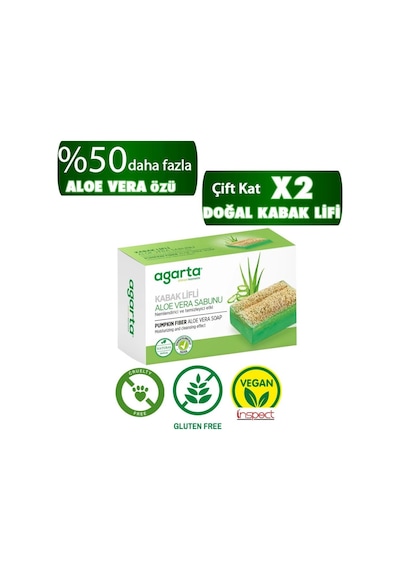 Mey İthalat Kabak Lifli Aloe Vera Sabunu 125 Gr