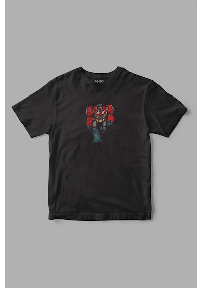 "optimus Prime" Transformers Baskılı Tişört Siyah