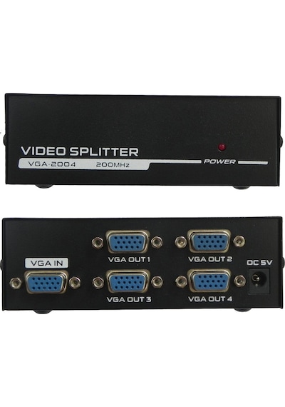 Vga Splitter Çoklayıcı Çoğaltıcı 4 Port 4873A Çoklu Ekran Switch