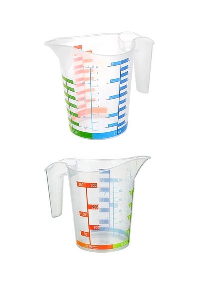 Hubrendy Çer Ölçü Kabı Dereceli Renkli 1000 Ml + 300 Ml Set 504512