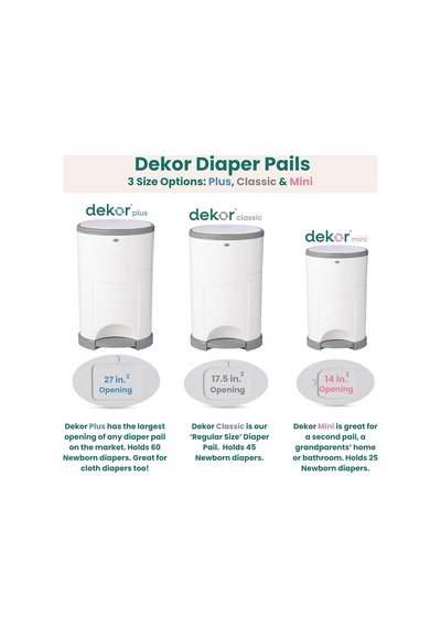 Diaper Dekor Eko Classic Bebek Bezi Kovası, Beyaz / Sadece Çevre Dostu Bebek Bezi Kovası%70 Geri Dönüştürülmüş Diğer