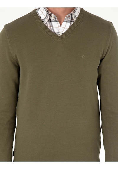 Pierre Cardin Erkek Koyu Haki Kazak /triko 50296583-vr111 Koyu Haki