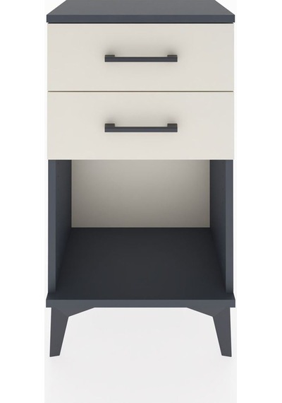 Arges Komodin 2 Çekmeceli 44x30x80 Antrasit-aytaşı Antrasit