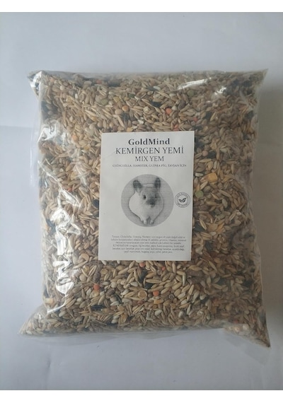 Goldmind Mix Kemirgen Yemi, Chinchilla, Hamster, Tavşan Ve Guinea Pig İçin 16 Çeşit Tahıl Karışımı 2 Kg