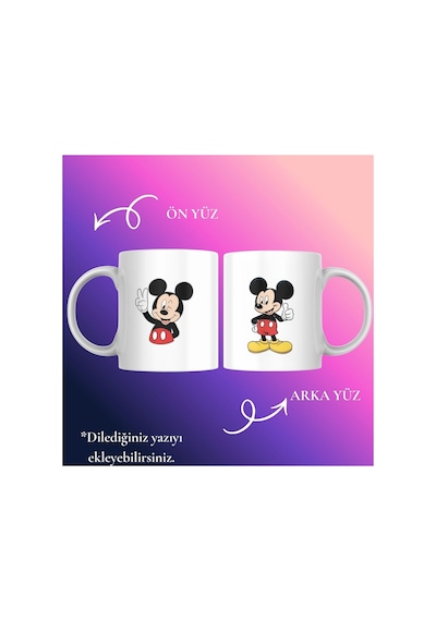 Kişiye Özel Kupa Bardak Mickey Mouse Animasyon Temalı Yeni Tasarım Micky Mouse2 Micky Mouse2