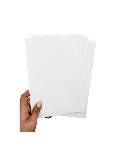 Zarf A5 Boyutunda Beyaz Torba Zarf 17x25 Cm - 50 Adet