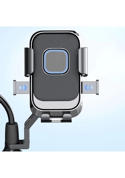 Motor,motosiklet,bisiklet ,scooter İçin 360 Derece Dönebilen Dikiz Aynası Versiyonu Telefon Tutucu Aparat Lisinya Siyah