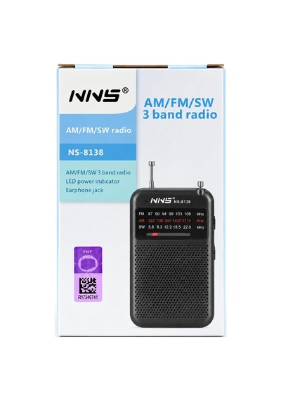 Ns-8138 Fm Am Sw 3 Bant Pilli Taşınabilir Cep Radyosu