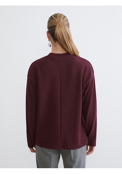 Lcw Everyday Mürdüm Bisiklet Yaka Oversize Kadın Tişört