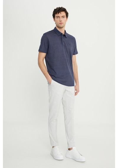 AC&Co / Altınyıldız Classics Erkek Lacı %100 Keten Slim Fit Dar Kesim Polo Yaka Tişört Lacı