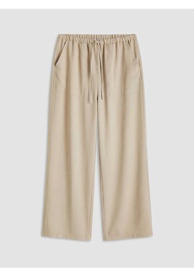 Lcw Everyday Bej Beli Lastikli Kadın Pantolon