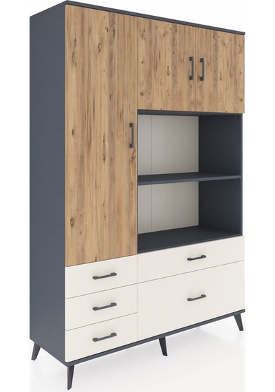 Hyperion Dolap 7 Raflı 5 Çekmeceli 3 Kapaklı 132x44x195 Antrasit-çam/aytaşı Atlas Çam/aytası Hyperion Dolap 7 Raflı 5 Çekmeceli 3 Kapaklı 132x44x195 Antrasit-çam/aytaşı Atlas Çam/aytası